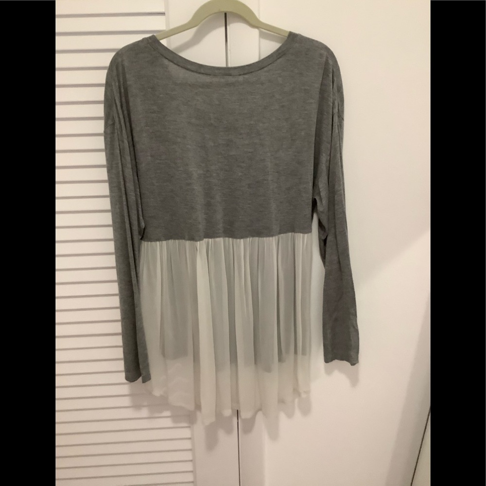 Chan Lu mixed media l/s pullover NWT
